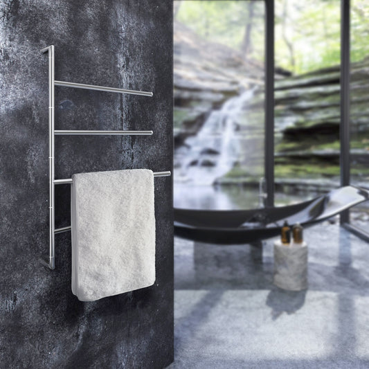 Handduksstång, 4-armad. Vertikal väggmontering.