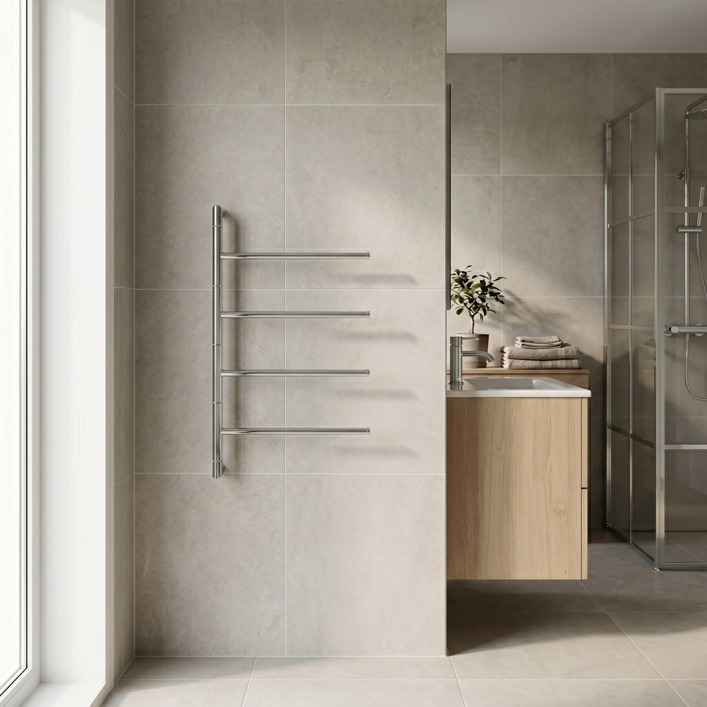 Towel Bar, 4 Swivel Arms for Towels