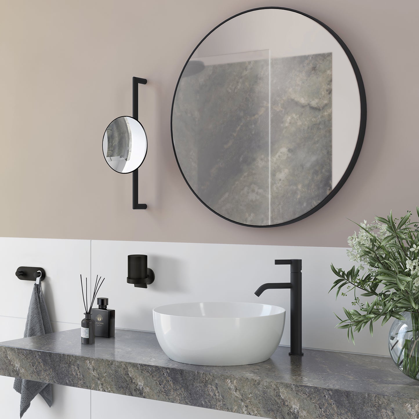 Vergrotingspiegel op beugel