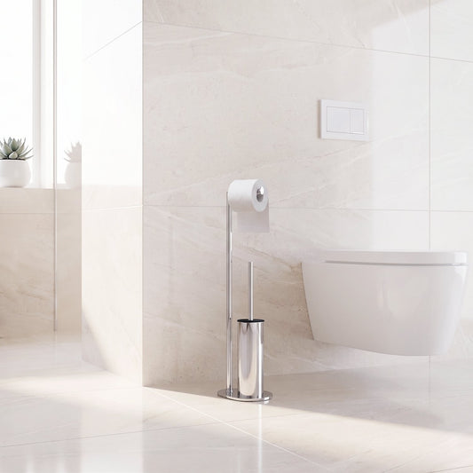 Toilet Roll Holder/Toilet Brush, Free Standing