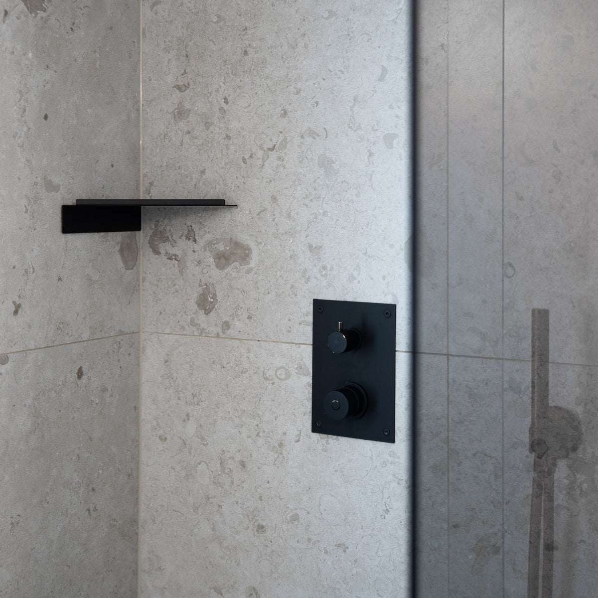 Corner Shower Shelf, self-adhesive
