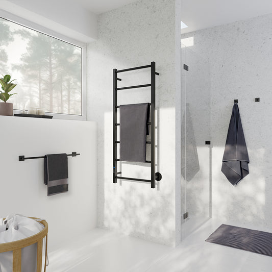 Handduksvärmare, hög. Med timer.