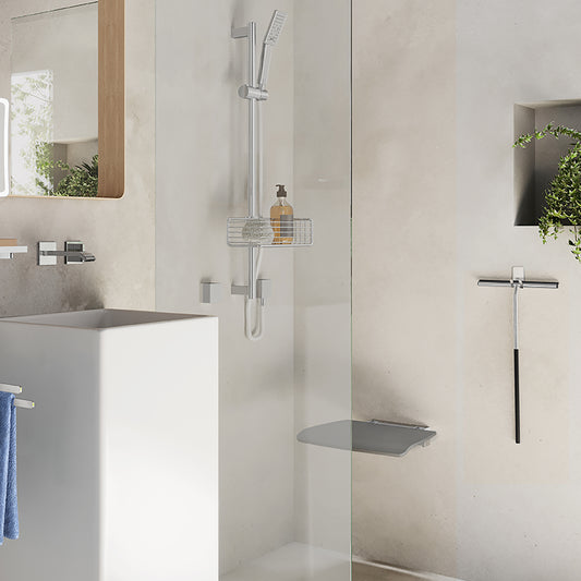 Taittuva seinään asennettava suihkuistuin