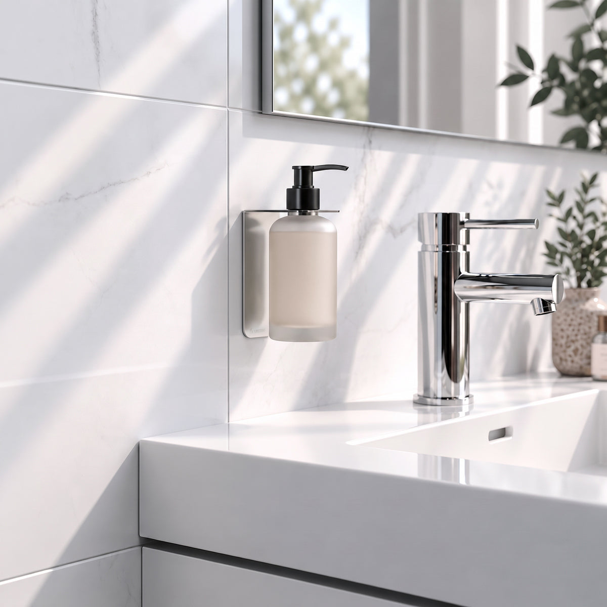 Holder for Soap Dispenser, Self-adhesive