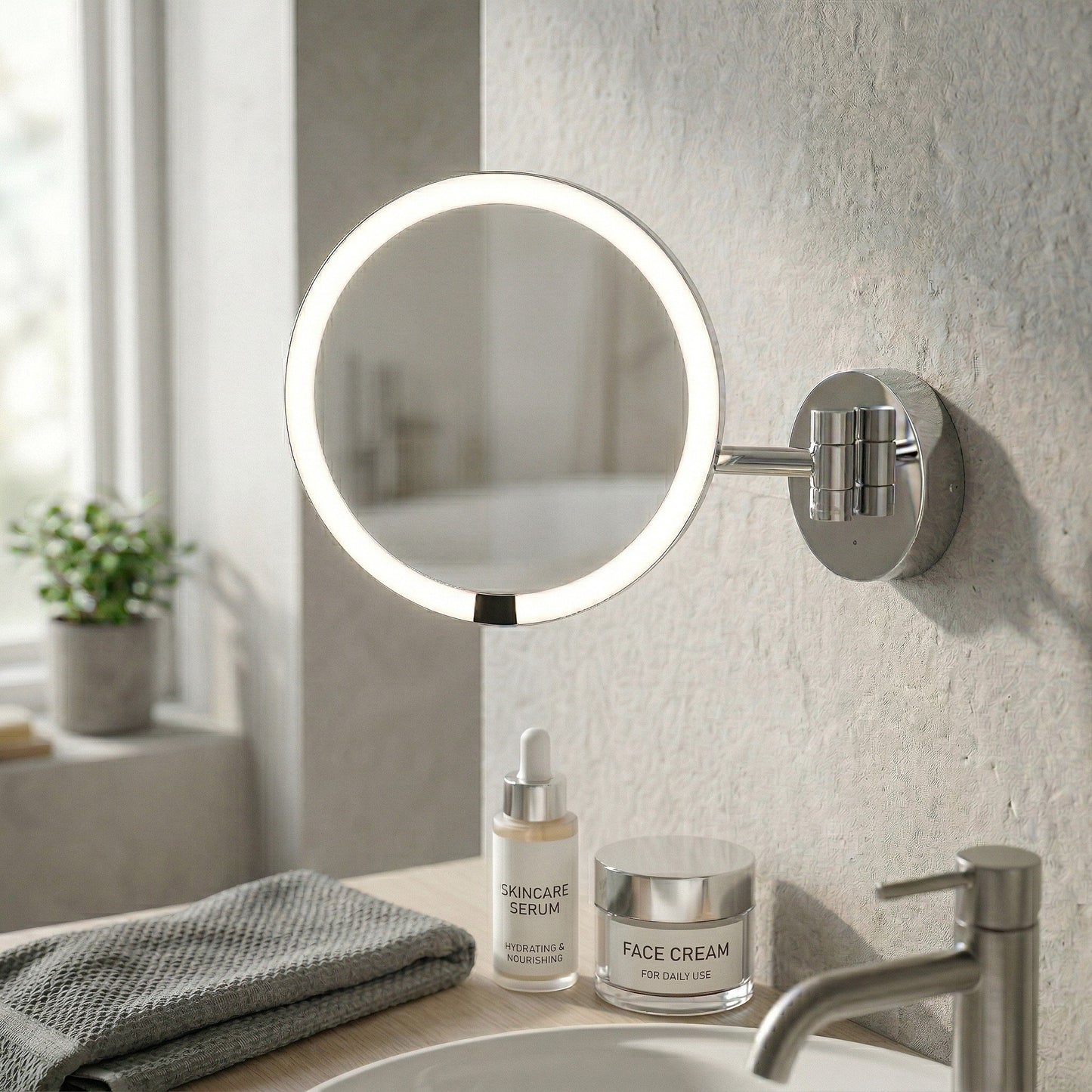 Kosmetikspiegel mit LED-Beleuchtung