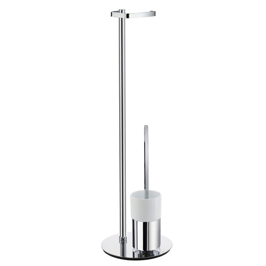 Toilet Roll Holder Free Standing/Toilet Brush incl. Container