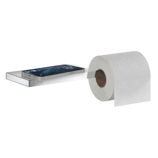 Toilet roll holder with Shelf