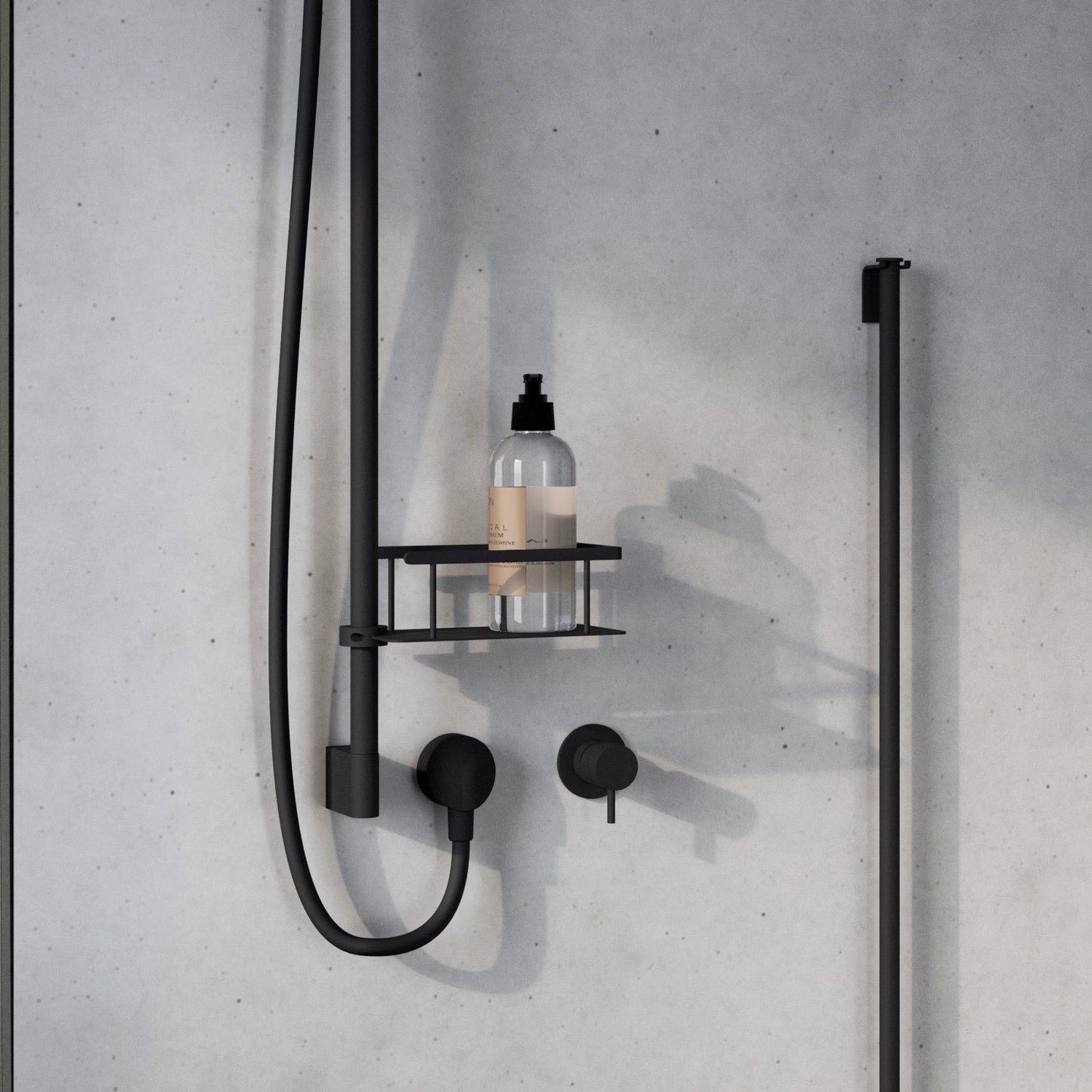 Basket for shower riser rail