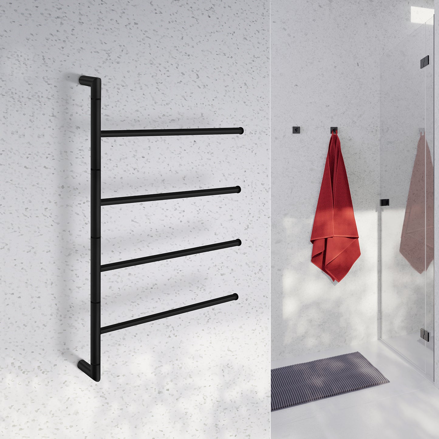 Towel Bar, 4 Swivel Arms for Towels