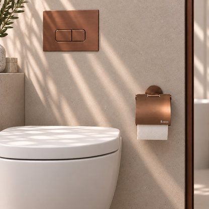 Toiletrolhouder met klep, zelfklevend