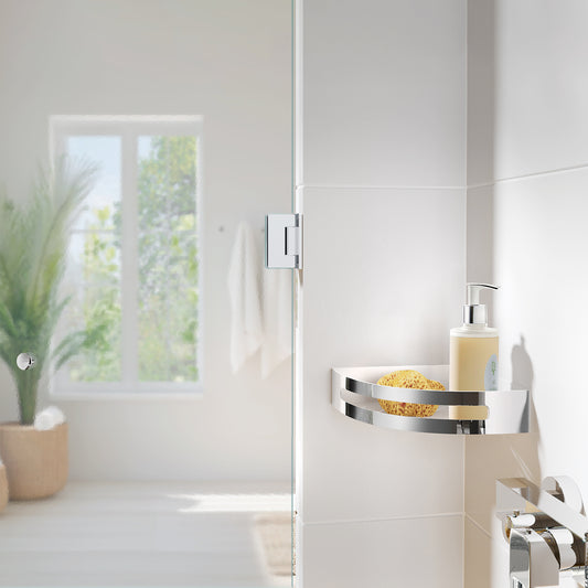 Corner shower basket with insert