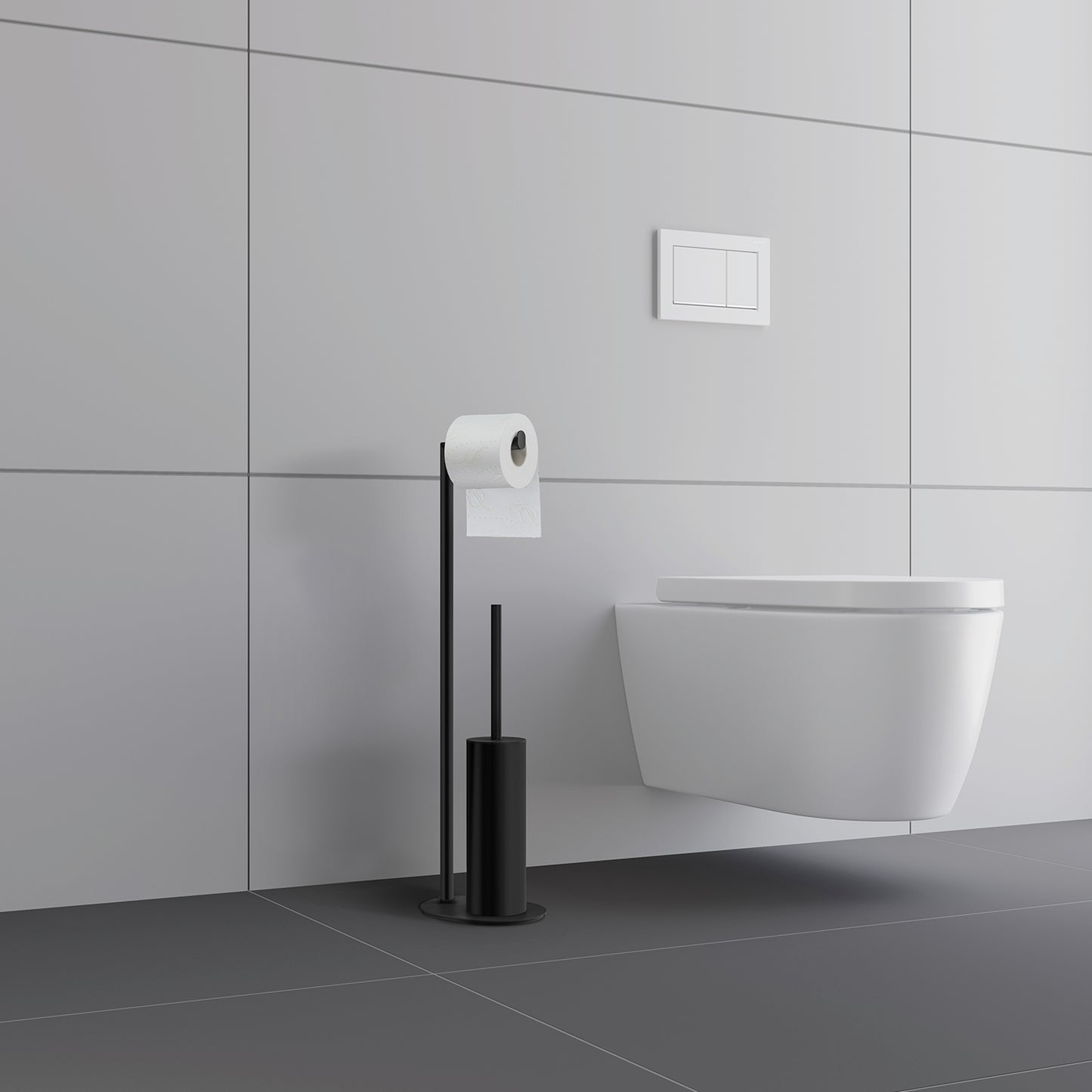 Toilet Roll Holder/Toilet Brush, Free Standing