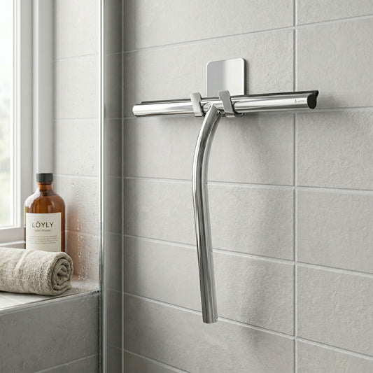 Duschskrapa med självhäftande hållare