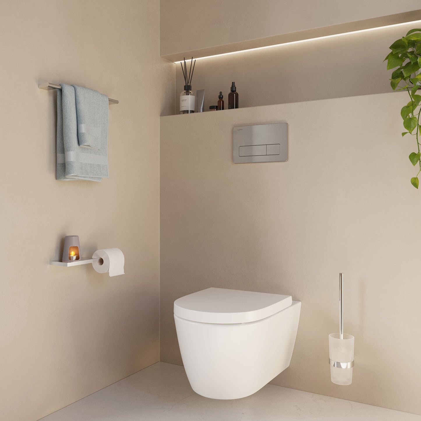 Toilettenpapierhalter mit Ablage