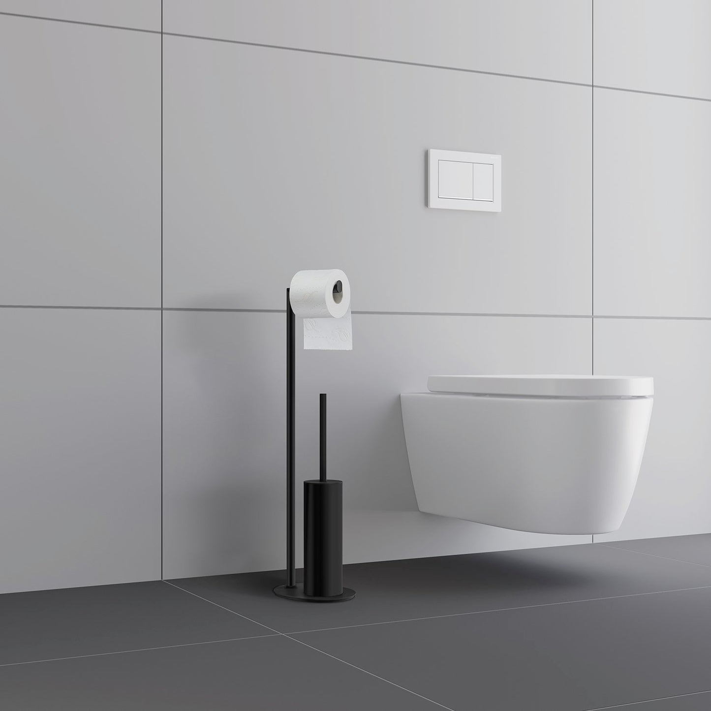 Toiletpapirholder/WC-børste, fritstående