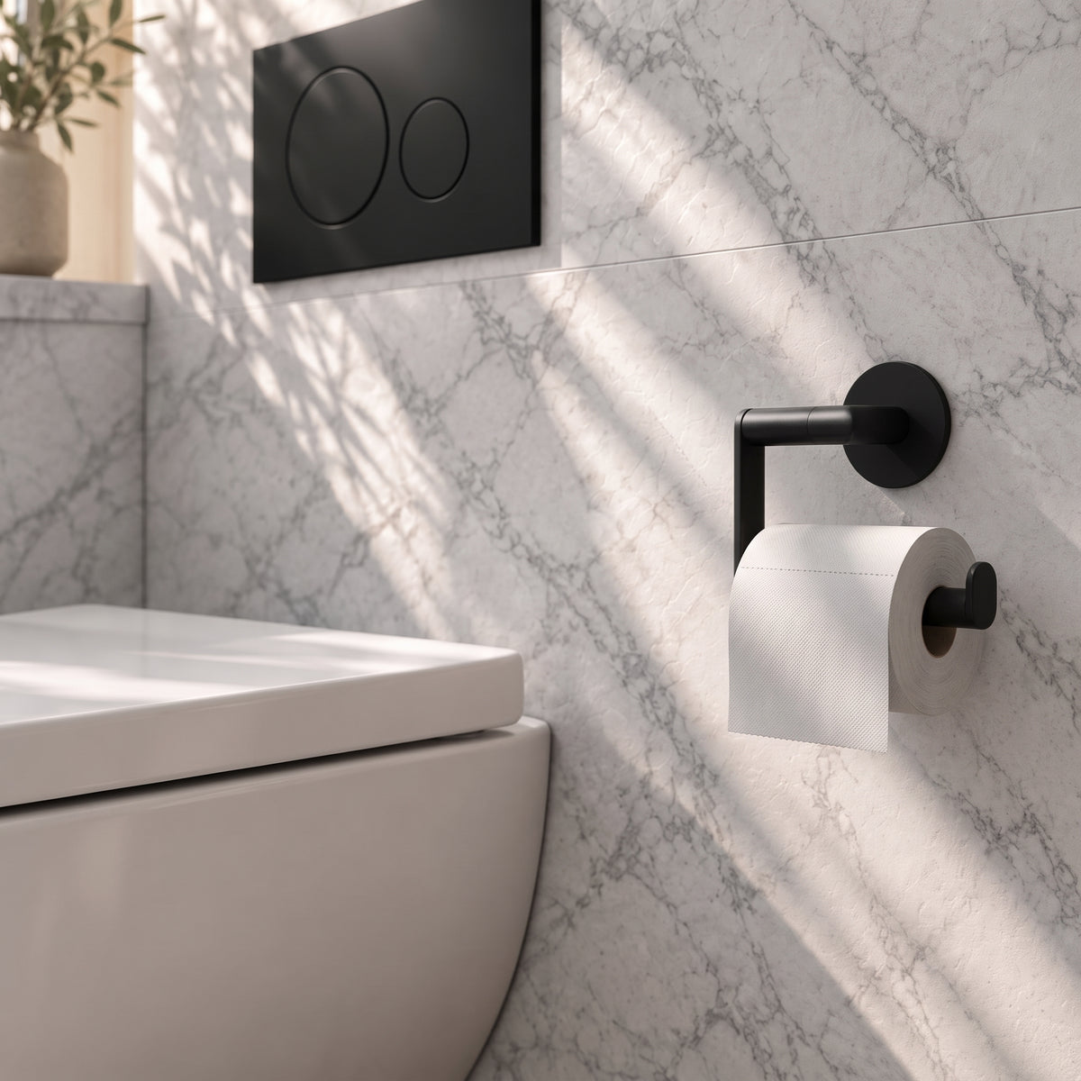 Toiletrolhouder, zelfklevend