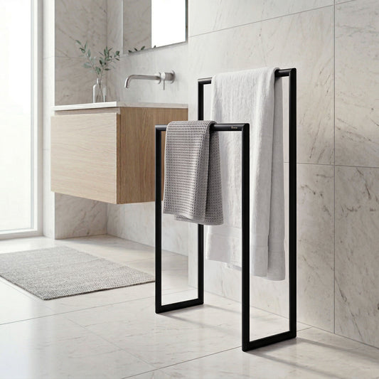 Håndklestang dobbel, frittstående