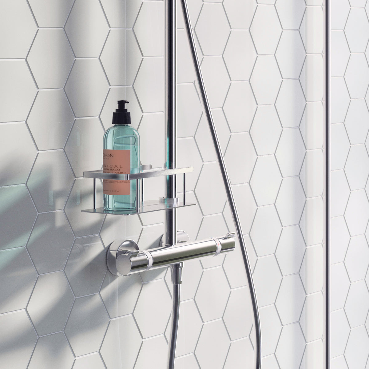 Basket for shower riser rail