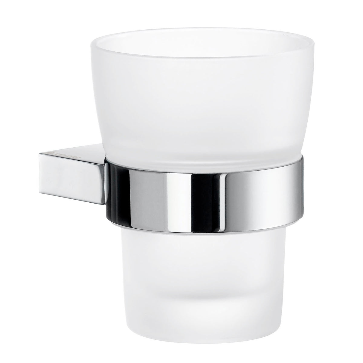 Hållare med tandborstglas, frostat glas