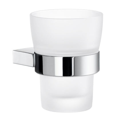 Hållare med tandborstglas, frostat glas